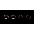 DAKOTA DIGITAL INSTRUMENT PANEL VHX SERIES 1970-74 E/BODY [KPH] SILVER GAUGE WHITE LIGHT
