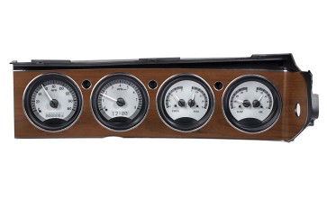 DAKOTA DIGITAL INSTRUMENT PANEL VHX SERIES 1970-74 E/BODY [KPH] SILVER GAUGE WHITE LIGHT