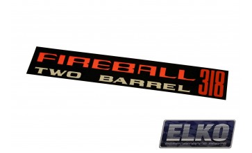 VH Fireball 318 Two barrel air cleaner housing decal