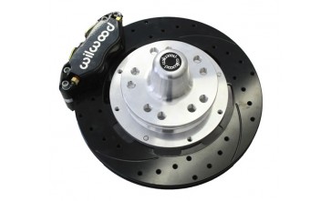 Valiant Disc Brake Conversion Kit - Wilwood Dust Boosted 4 Piston Caliper Drilled & Slotted 12.19" Rotor Setup